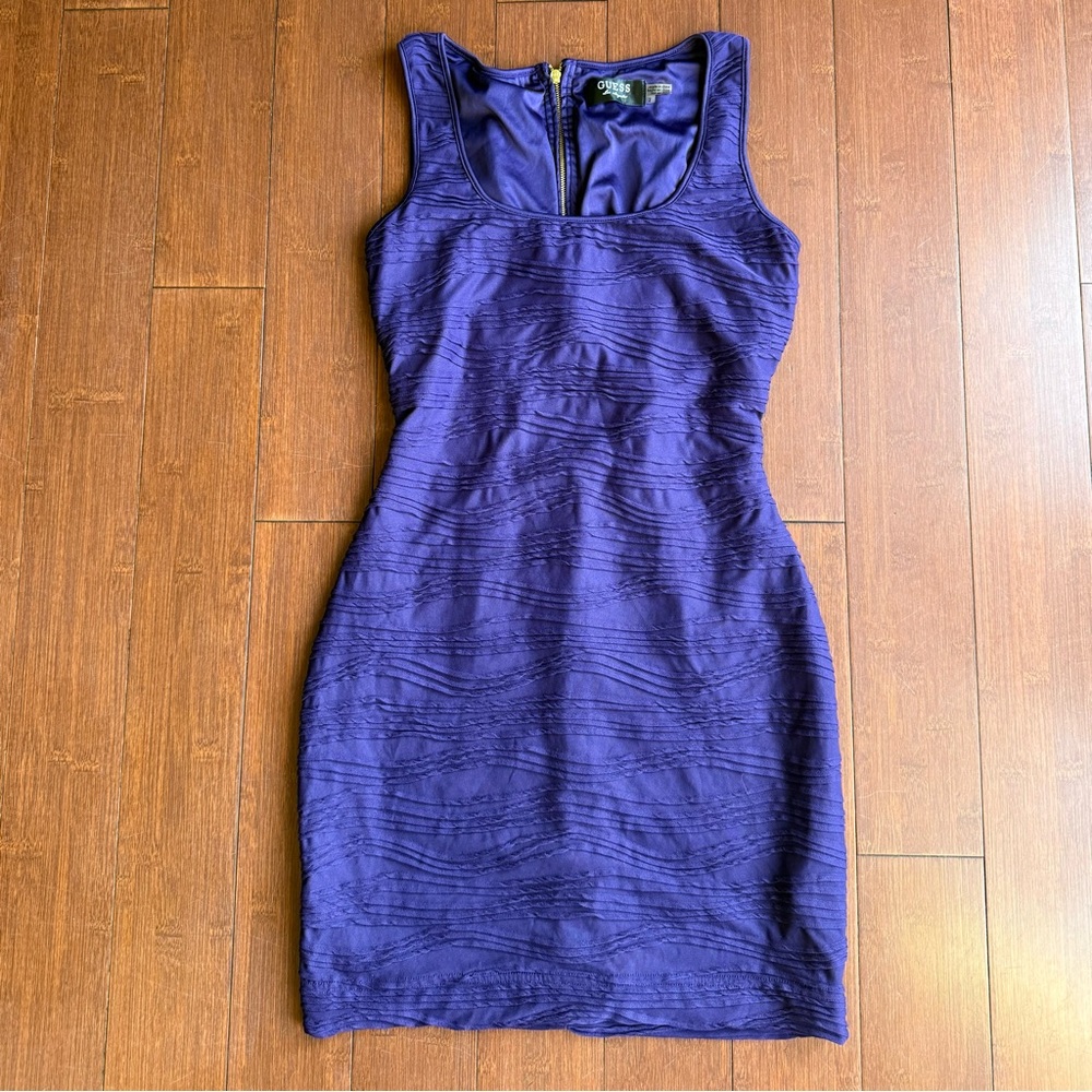 Women’s Guess Purple Sleeveless Bodycon Dress - Picture 1 of 9